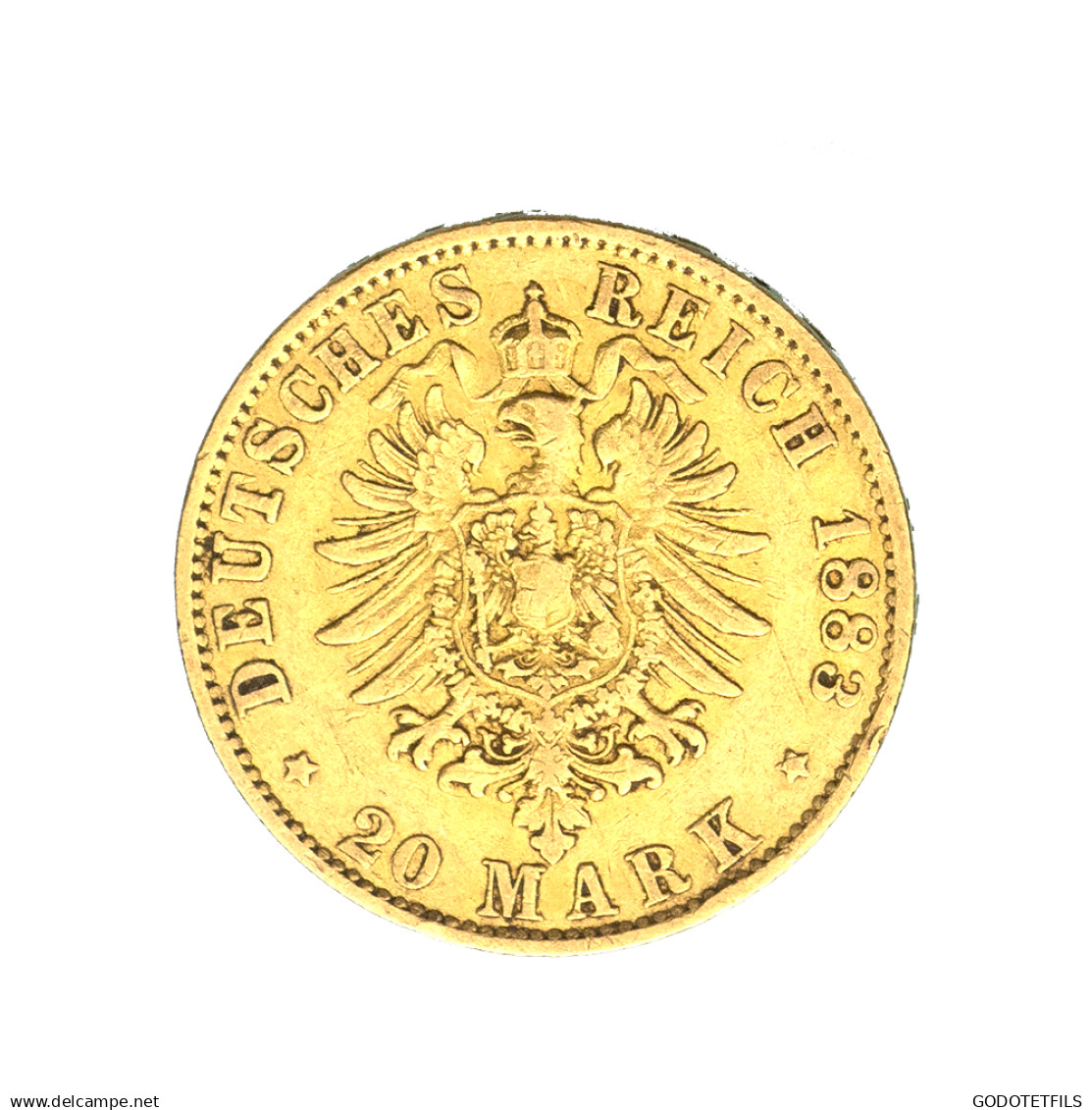 Allemagne-Ville Libre DHambourg 20 Mark 1883 Hambourg - 5, 10 & 20 Mark Oro