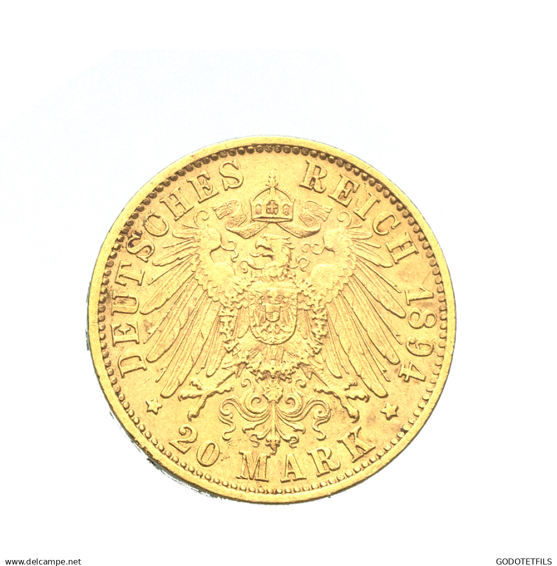 Allemagne-Royaume De Wurtemberg 20 Mark 1894- Stuttgart - 5, 10 & 20 Mark Or