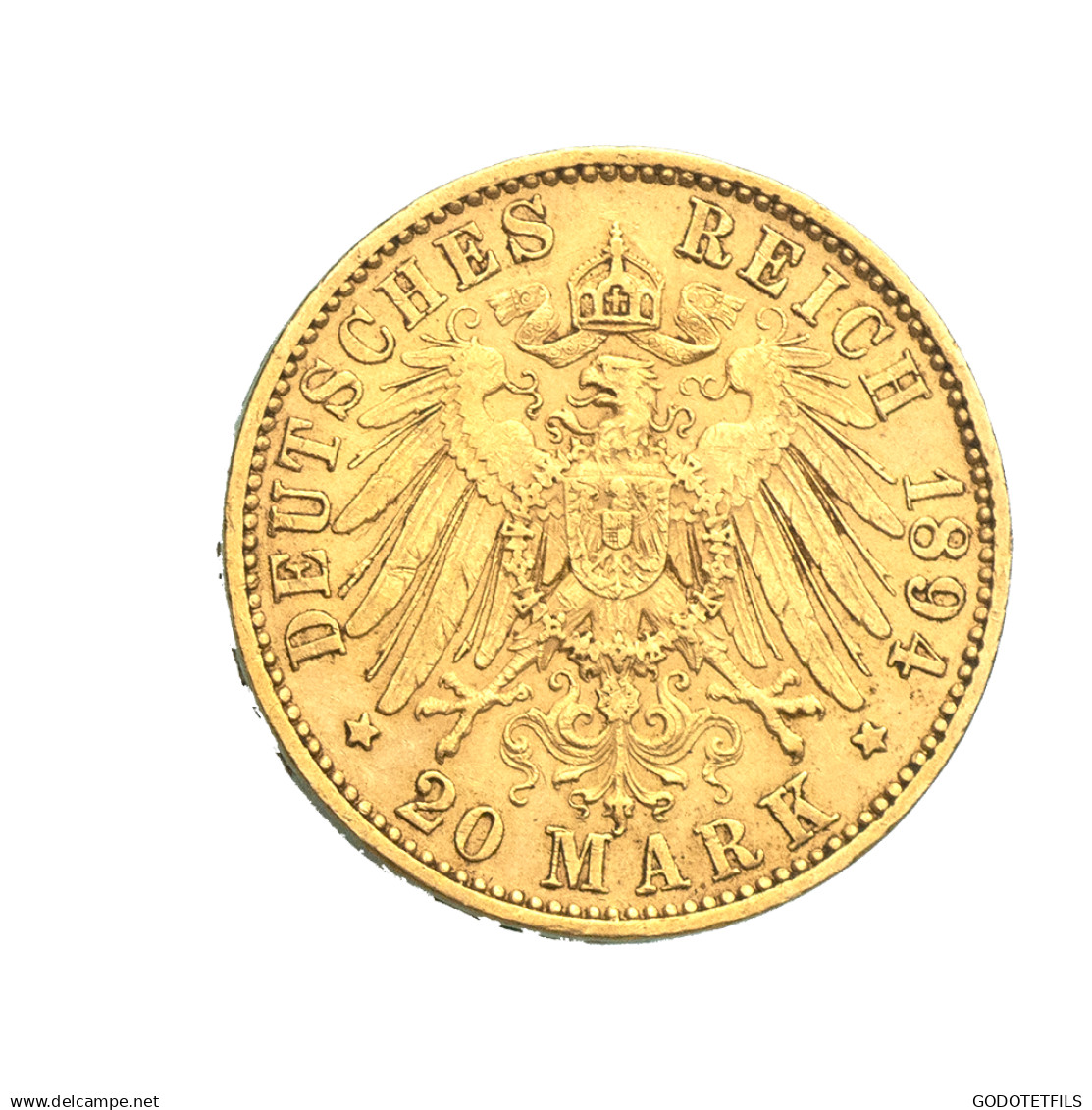 Allemagne-Royaume De Saxe Albert I-20 Mark 1894 Muddelhütten - 5, 10 & 20 Mark Gold