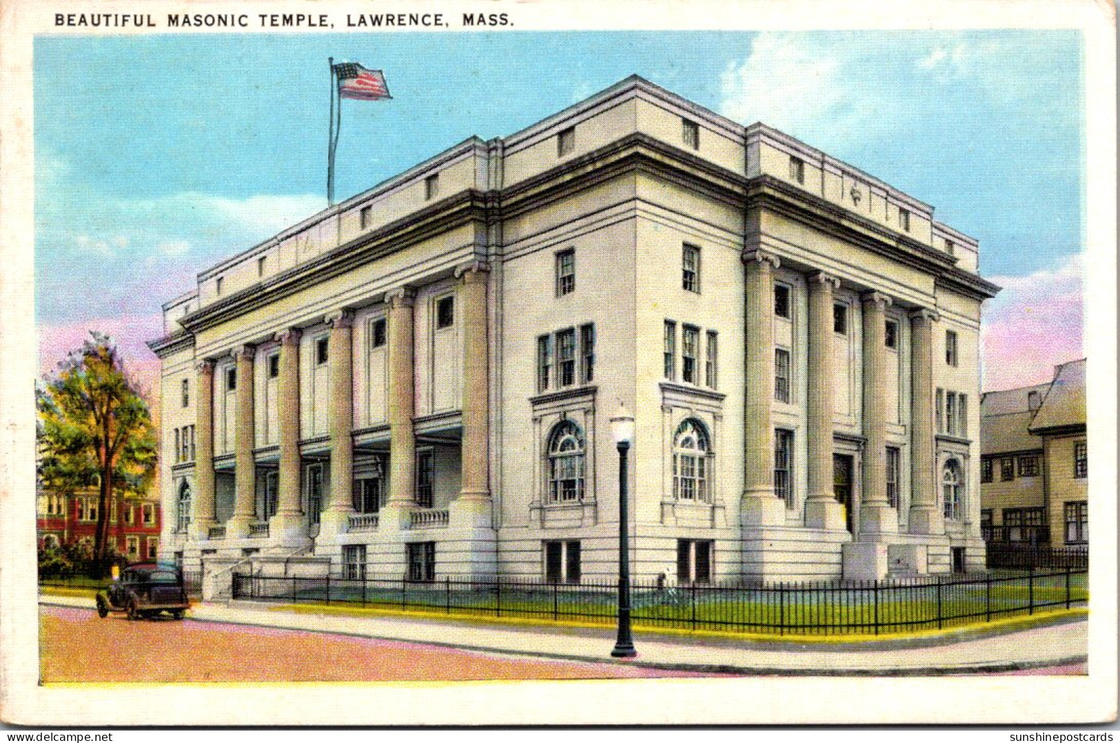 Massachusetts Lawrence Masonic Temple 1940 - Lawrence