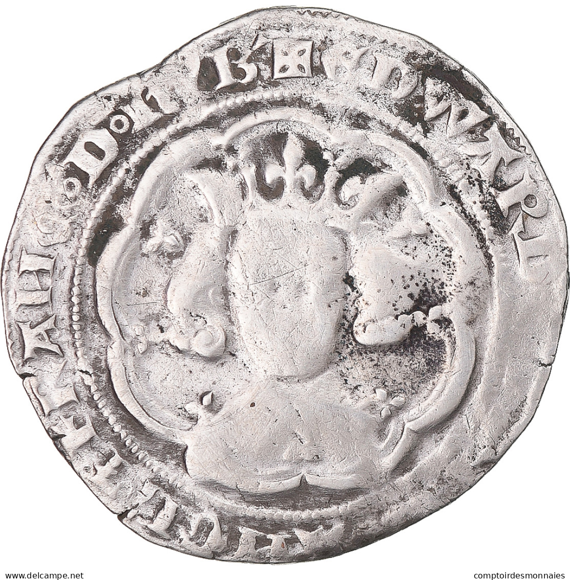 Monnaie, Grande-Bretagne, Edward III, Gros, 1327-1377, Londres, TB, Argent - 1066-1485 : Vroege Middeleeuwen