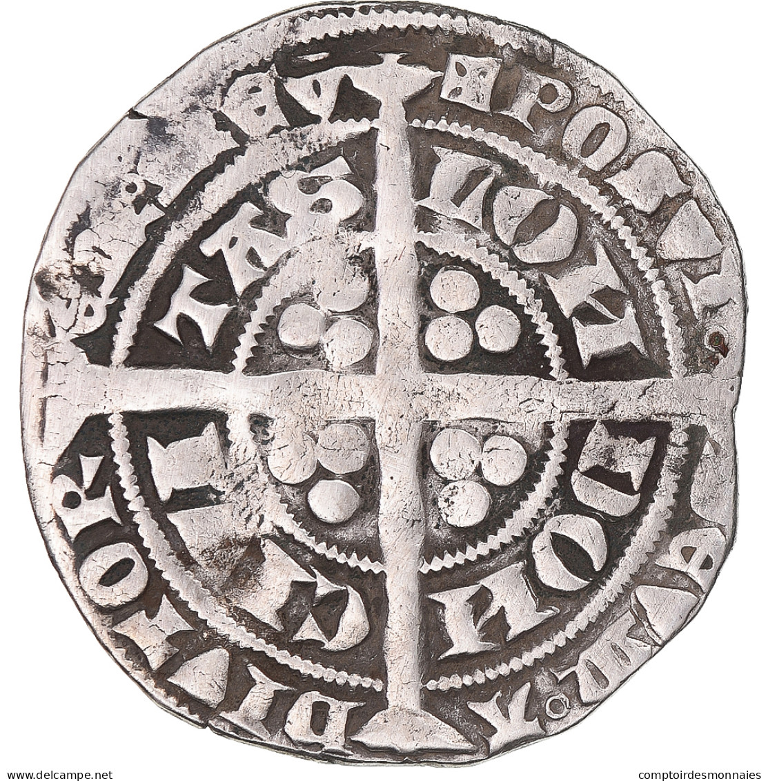 Monnaie, Grande-Bretagne, Edward III, Gros, 1327-1377, Londres, TB, Argent - 1066-1485 : Bas Moyen-Age