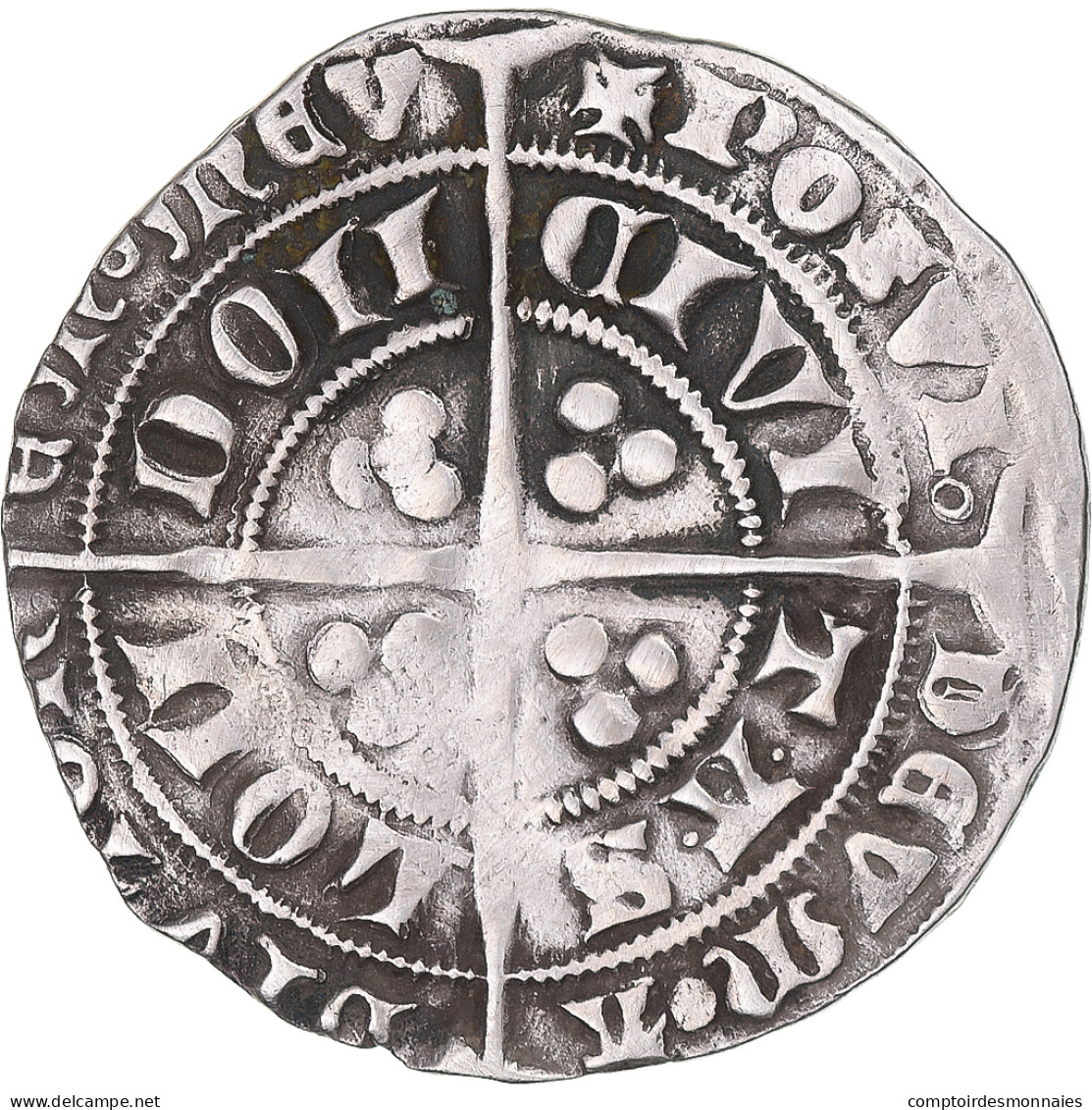 Monnaie, Grande-Bretagne, Edward III, Gros, 1327-1377, Londres, TB+, Argent - 1066-1485 : Bas Moyen-Age