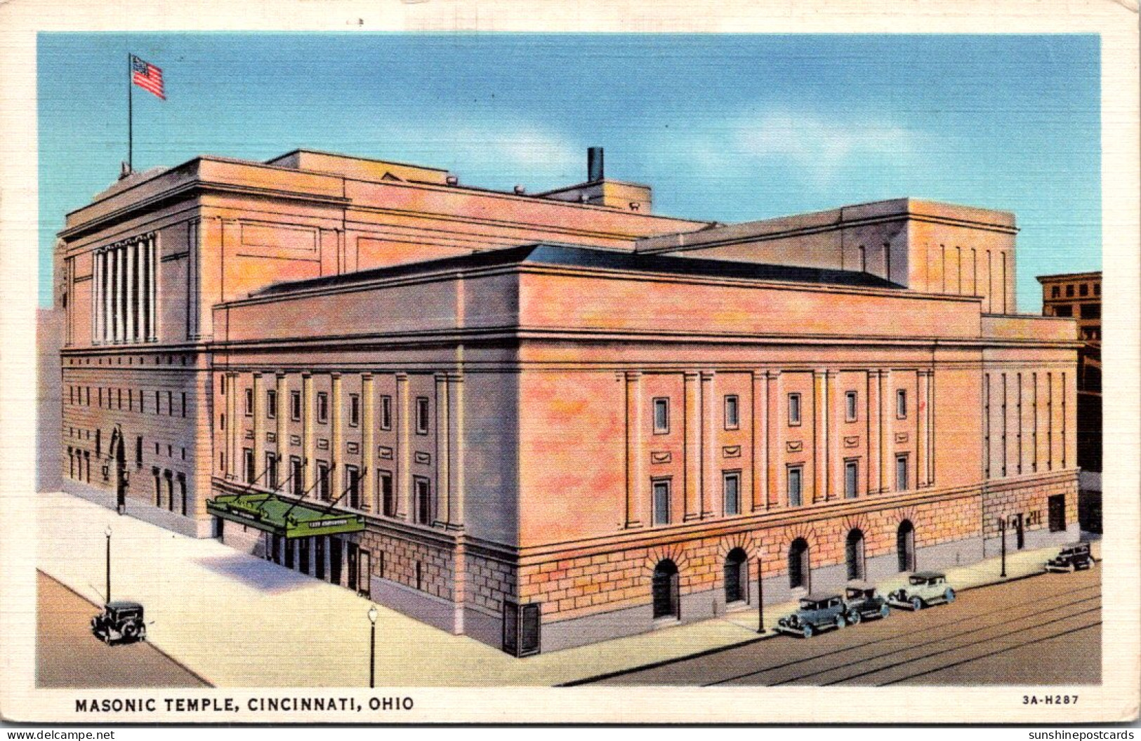 Ohio Cincinnati Masonic Temple 1934 Curteich - Cincinnati