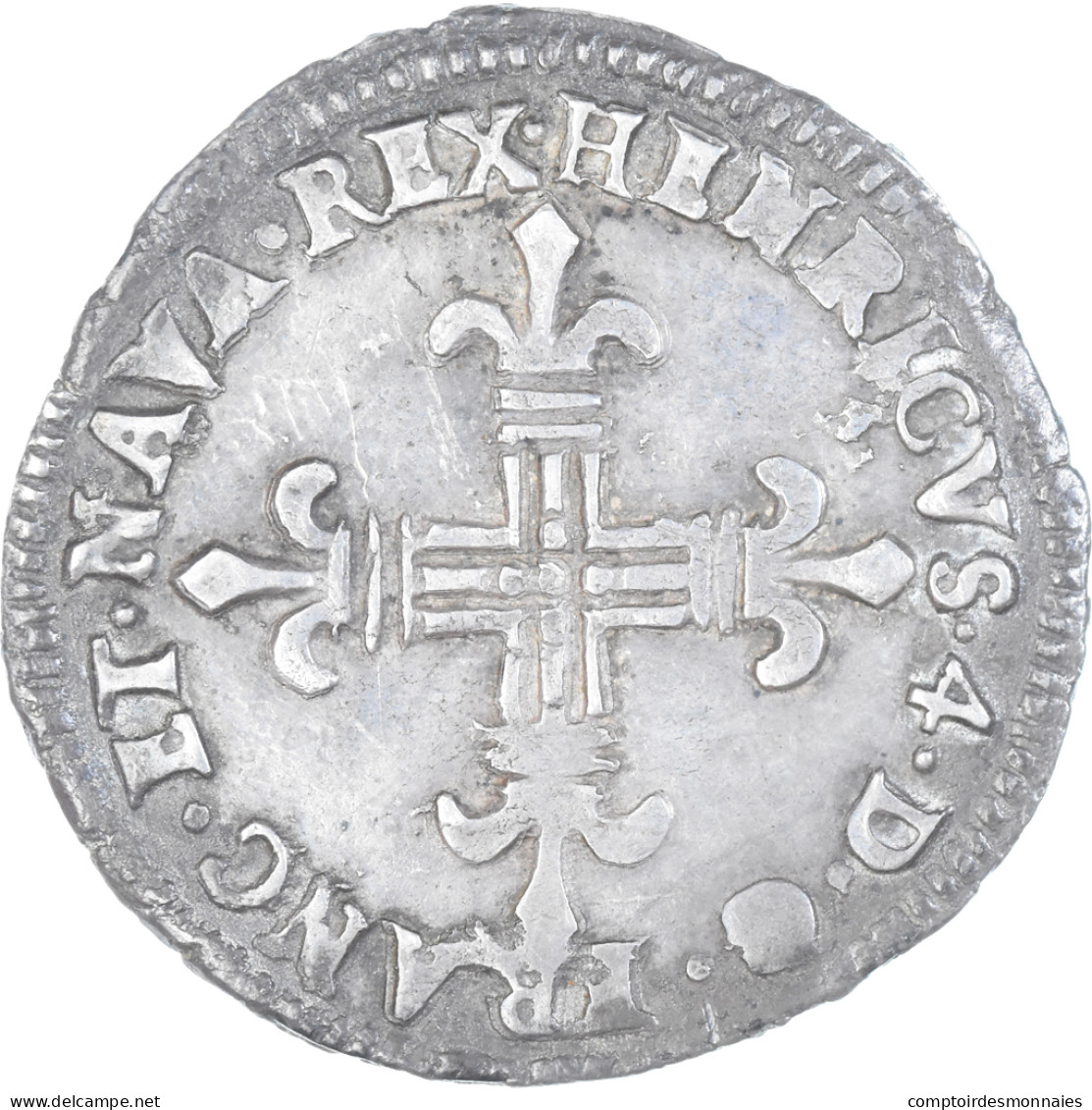 Monnaie, France, Henri IV, 1/4 D'écu De Navarre, 1600, Saint-Palais, TTB+ - 1589-1610 Enrico IV