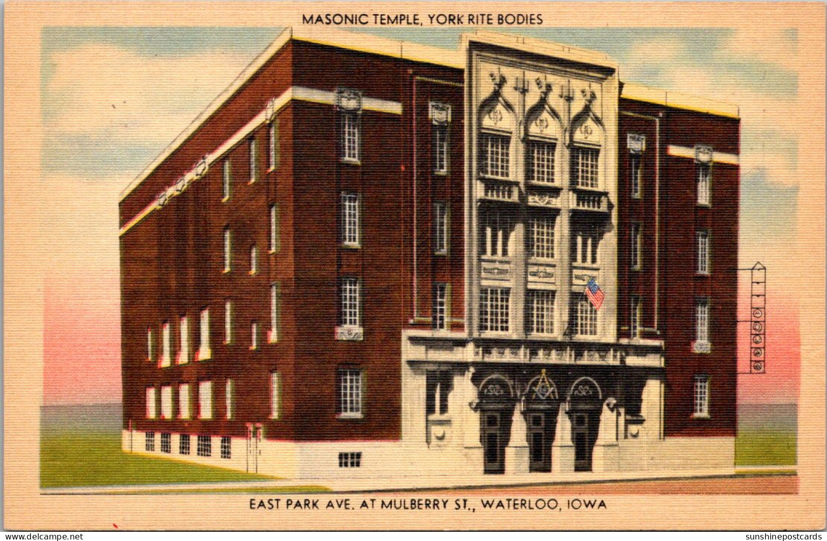 Iowa Waterloo Masonic Temple  - Waterloo