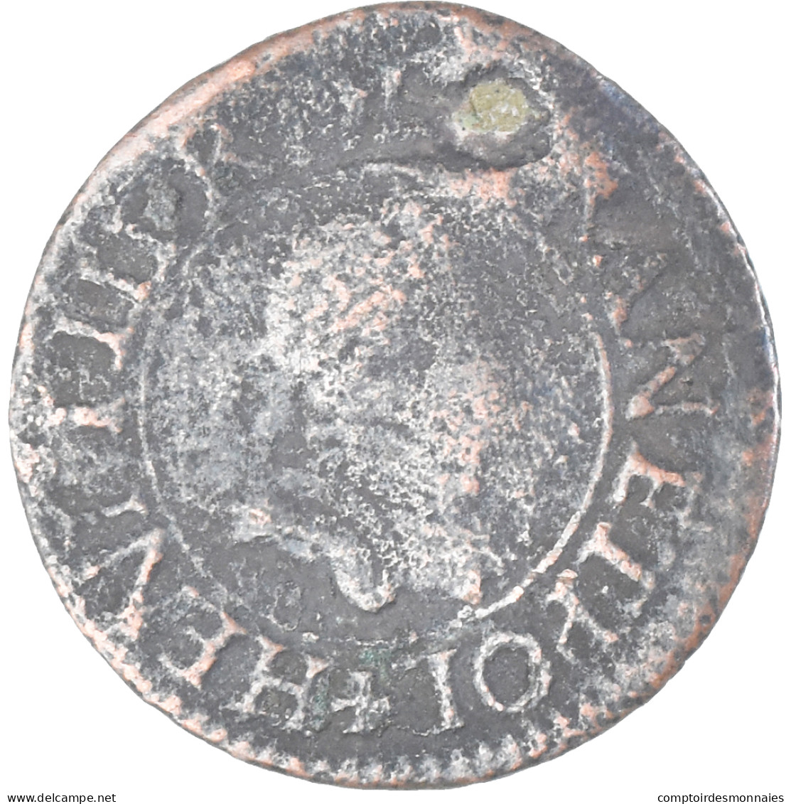 Monnaie, France, Henri III, Denier Tournois, 1578, TB, Cuivre - 1574-1589 Heinrich III.