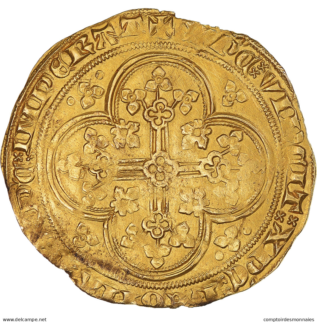 Monnaie, France, Philippe VI, Ecu D'or à La Chaise, 1349-1350, 6e émission - 1328-1350 Philip VI The Forunate