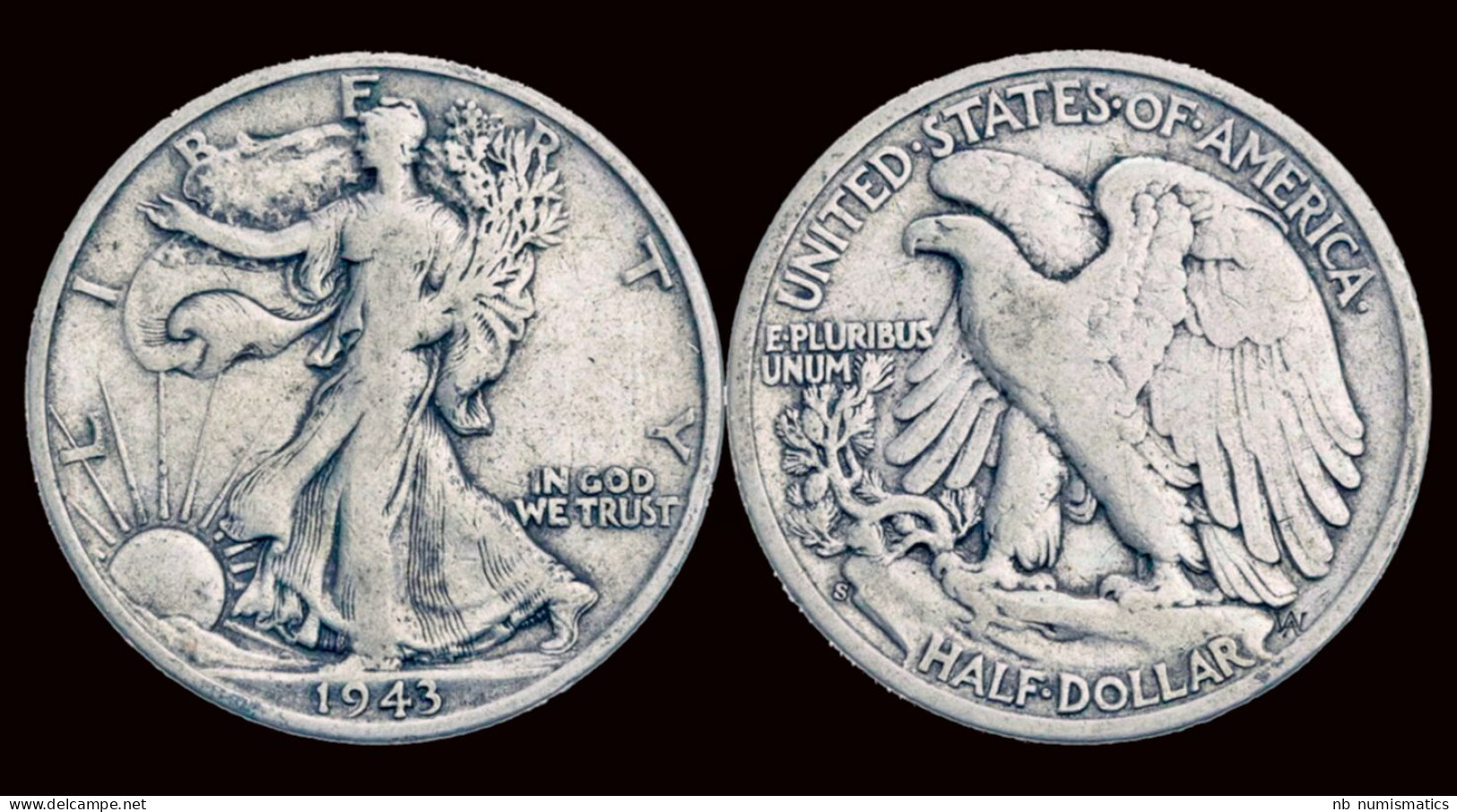 USA Half Dollar 1943 Walking Liberty - 1916-1947: Liberty Walking