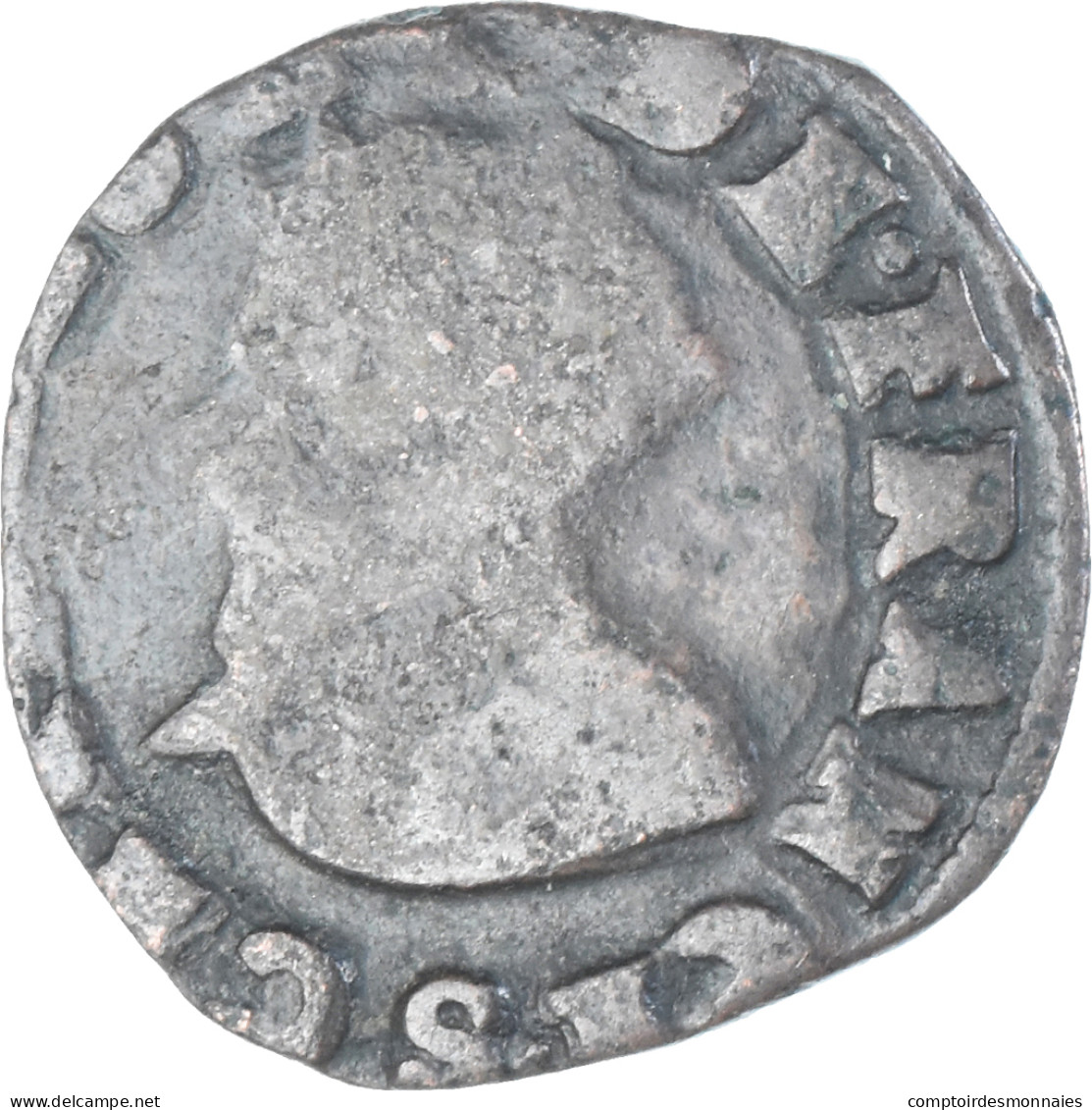 Monnaie, France, Charles X, Double Tournois, 1592, Troyes, B+, Cuivre, CGKL:150 - 1589-1610 Henry IV The Great