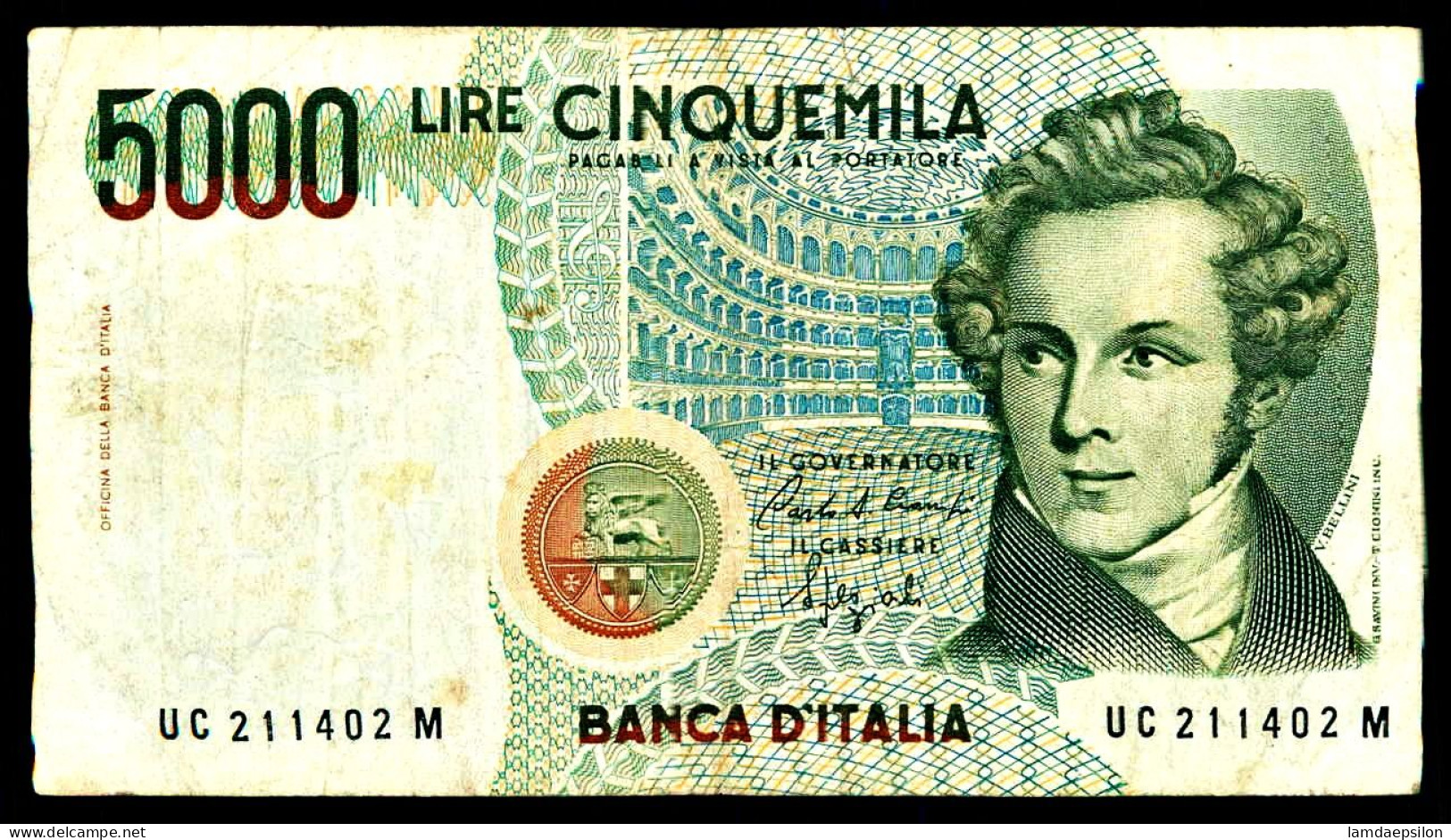 A8 ITALIE   BILLETS DU MONDE   BANKNOTES  5000 LIRE 1985 - Autres & Non Classés