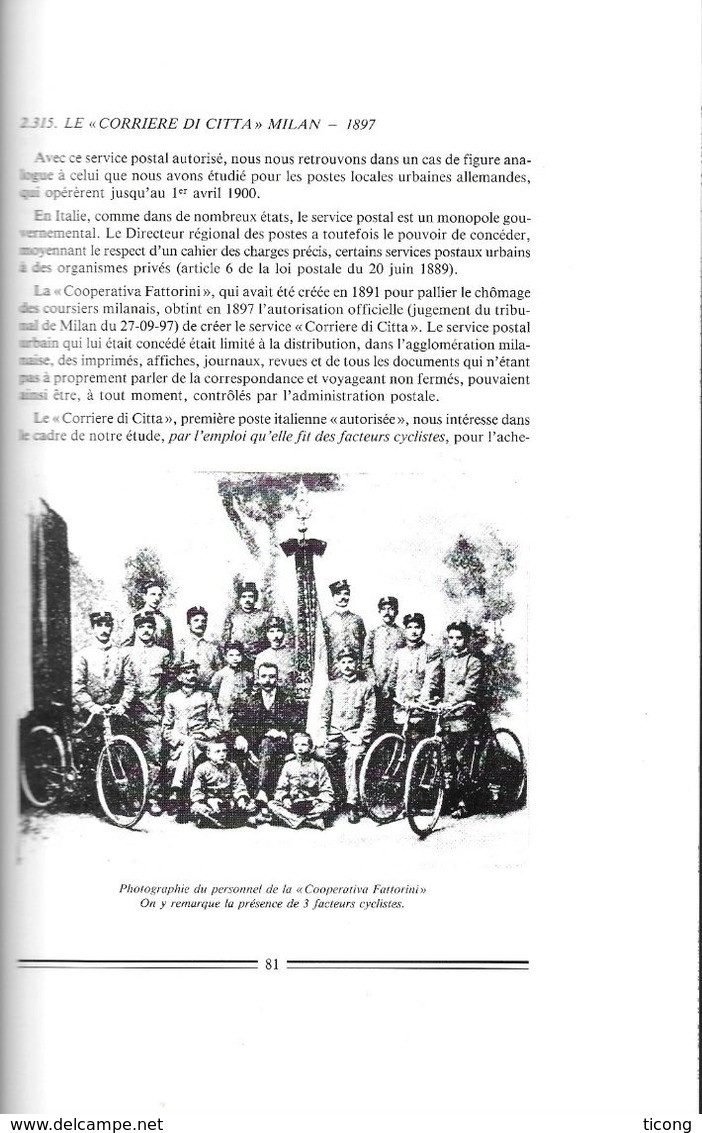 LE CYCLE ET LA POSTE, JP MANGIN ET R GESLIN 1ERE EDITION 1988 - THEME FACTEURS, CYCLISME, POSTE, TIMBRES - VOIR SCANNERS - Temas
