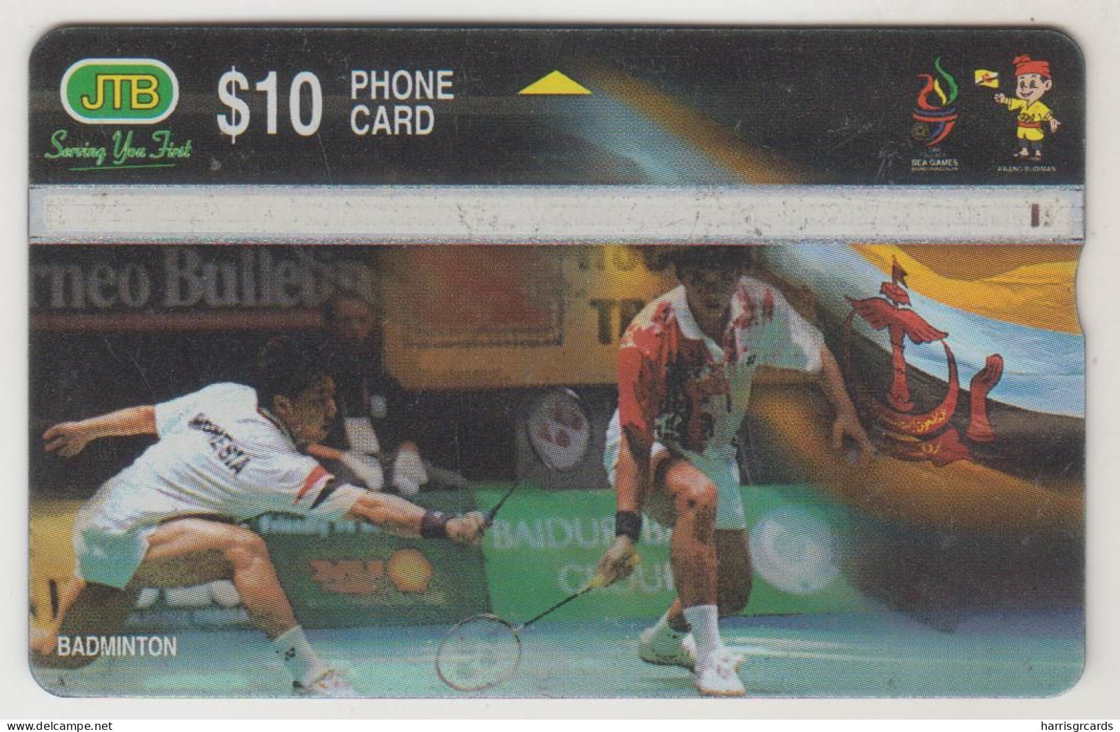 BRUNEI L&G - Badminton, CN: 906D, Tirage 100.000 , 10 B$, Used - Brunei