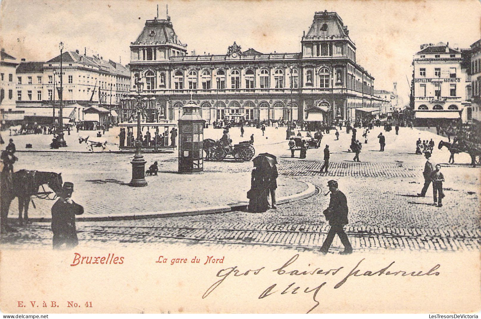 BELGIQUE - BRUXELLES - La Gare Du Nord - Carte Postale Ancienne - Autres & Non Classés