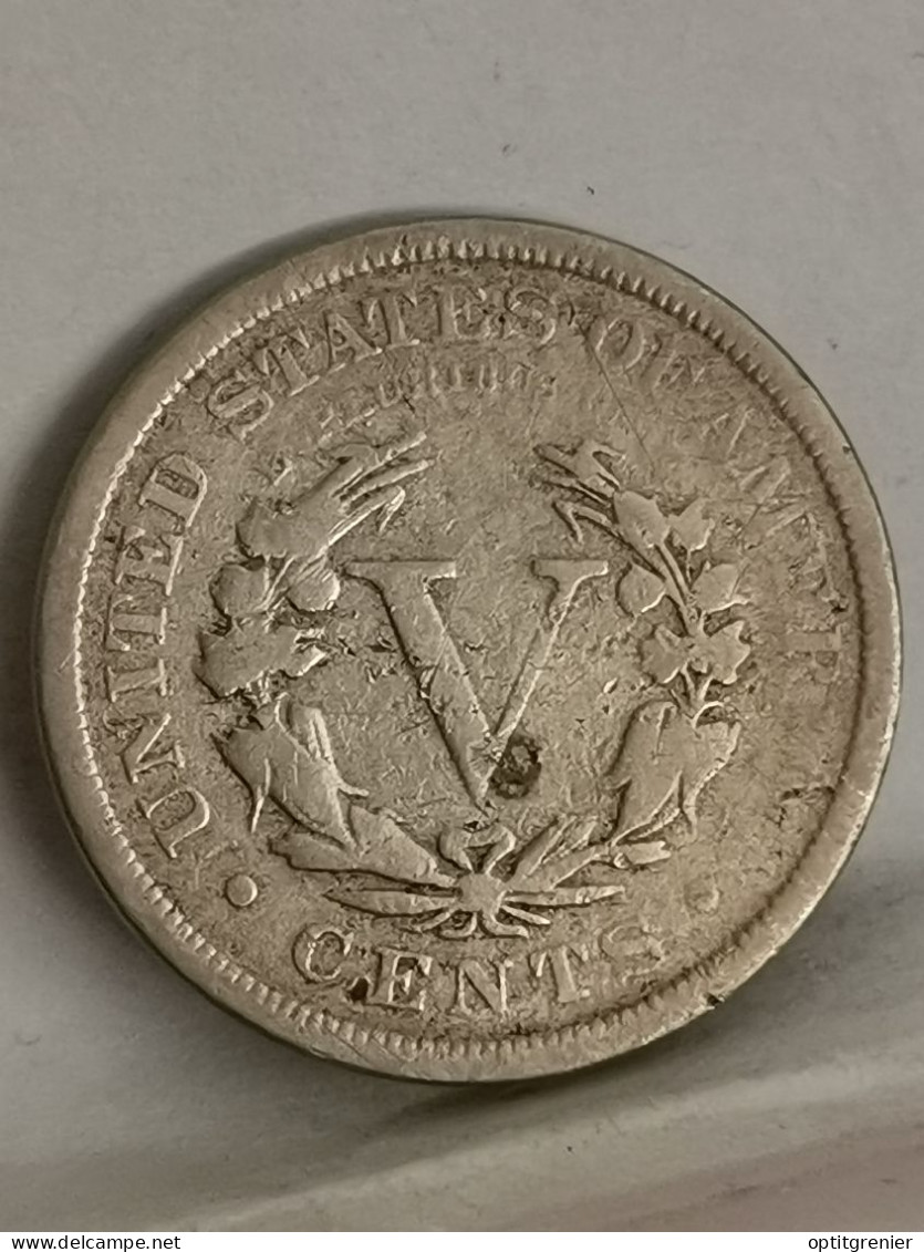 5 CENTS LIBERTY NICKEL AVEC CENTS 1900 USA - 1883-1913: Liberty