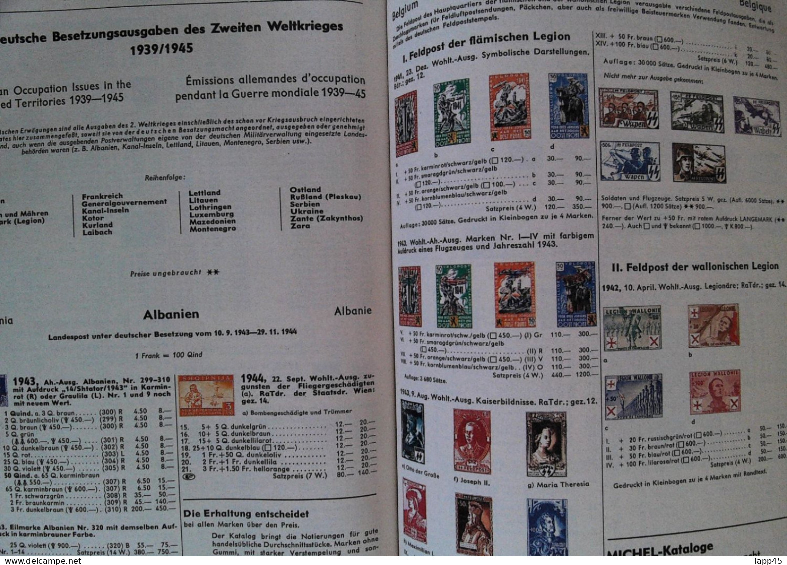 Catalogue de Timbre en Allemand  > Katalog von Briefmarken auf Deutsch  > Réf: T v 15