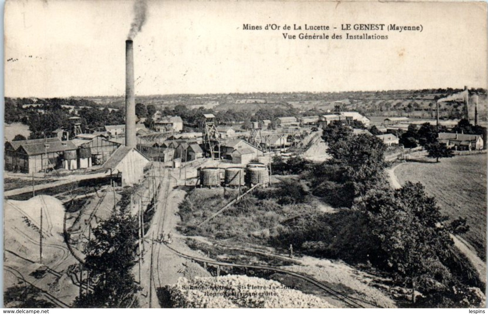53 - Le GENEST --   Mines De La Lucerne - Vue Générale Des Instalations - Le Genest Saint Isle