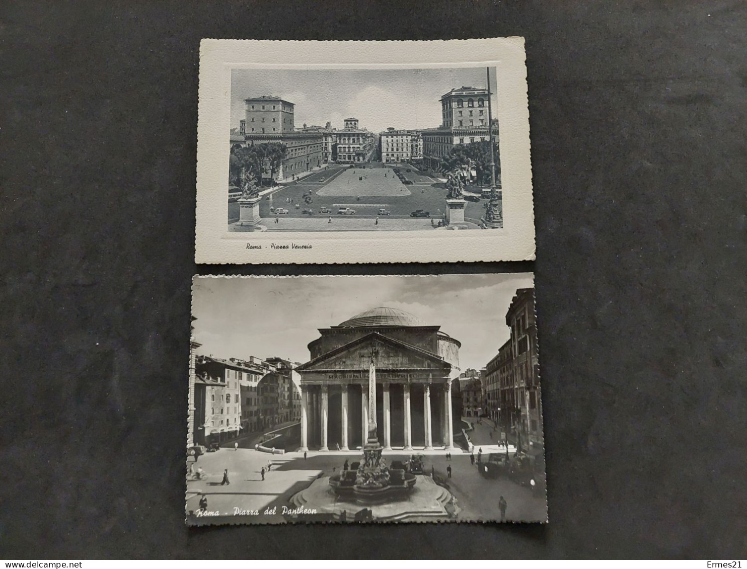 Lotto Cartoline 1954. Roma. Piazza Venezia E Piazza Del Pantheon. . Viaggiata. Condizioni Eccellenti. - Colecciones & Lotes