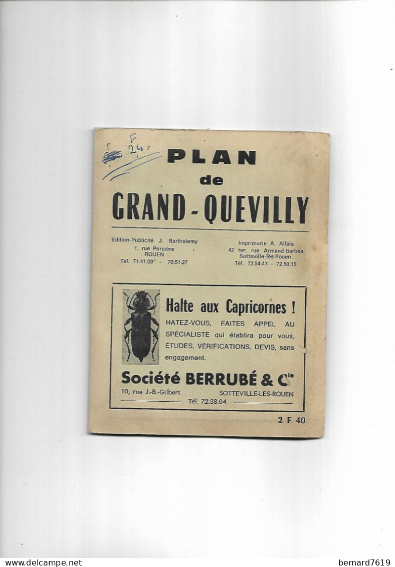 76  Plan  Depliant  De Grand Quevilly  - Annee 1969 - Mondo