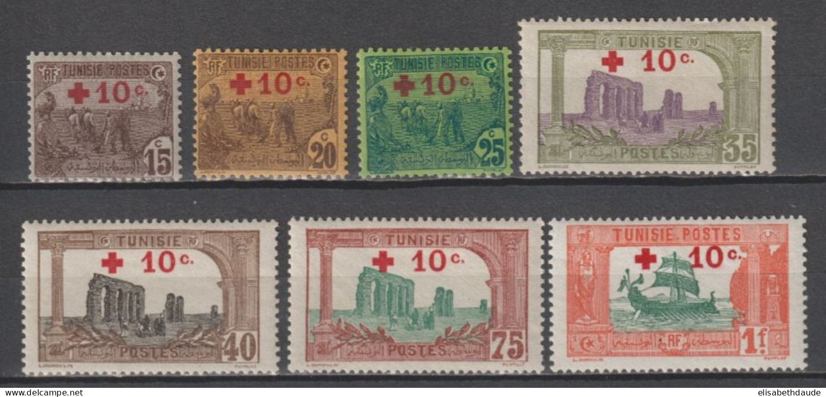 TUNISIE - 1916 - CROIX-ROUGE - YVERT N°50/56 * MLH - COTE = 45 EUR. - Ongebruikt
