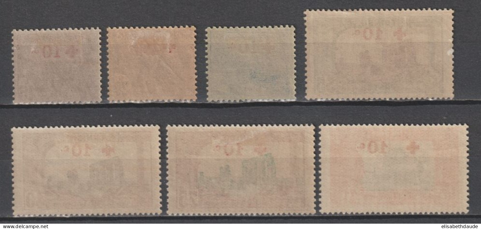TUNISIE - 1916 - CROIX-ROUGE - YVERT N°50/56 * MLH - COTE = 45 EUR. - Unused Stamps