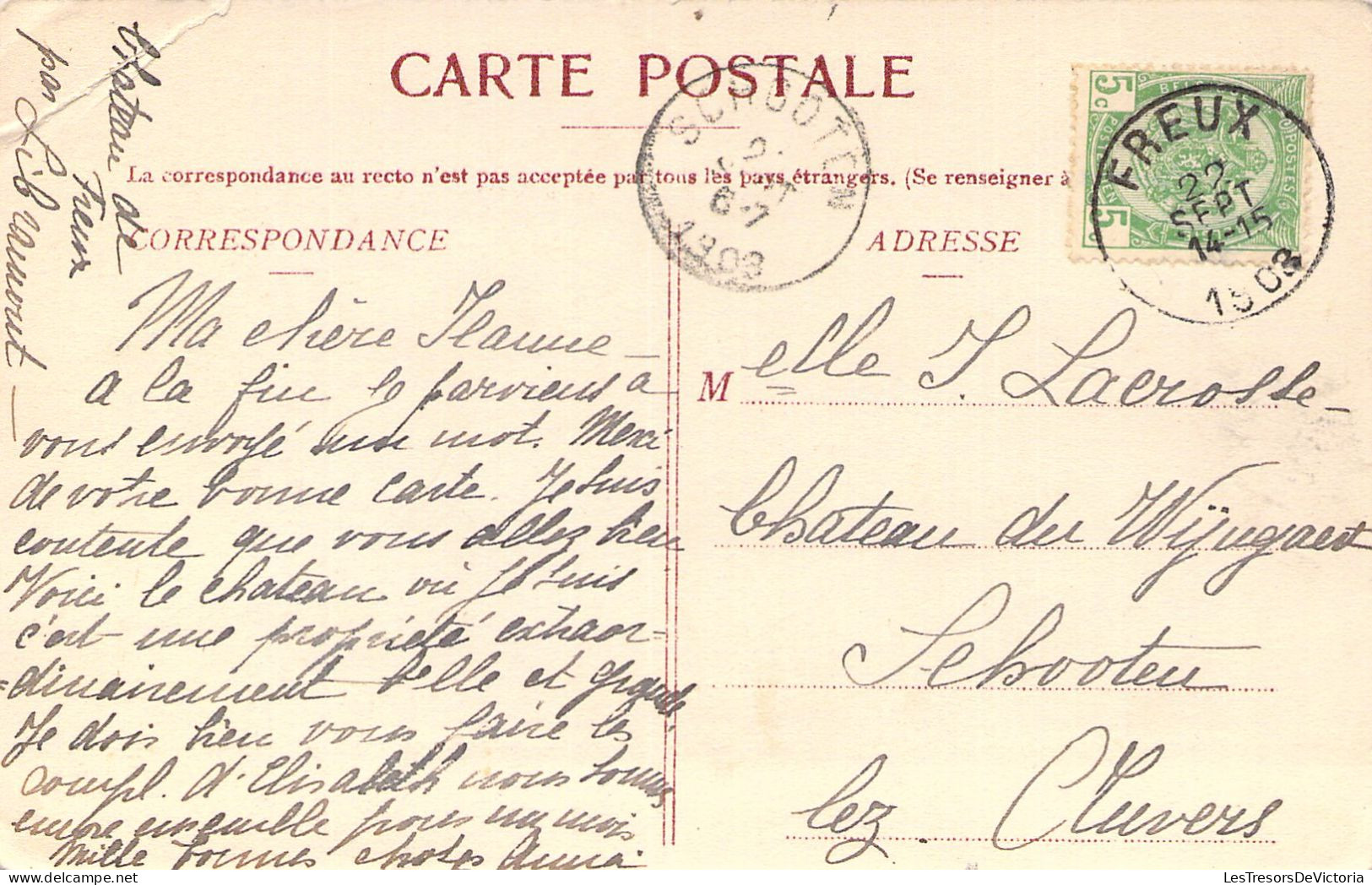 BELGIQUE - SAINT HUBERT - Château De Freux - Carte Postale Ancienne - Saint-Hubert