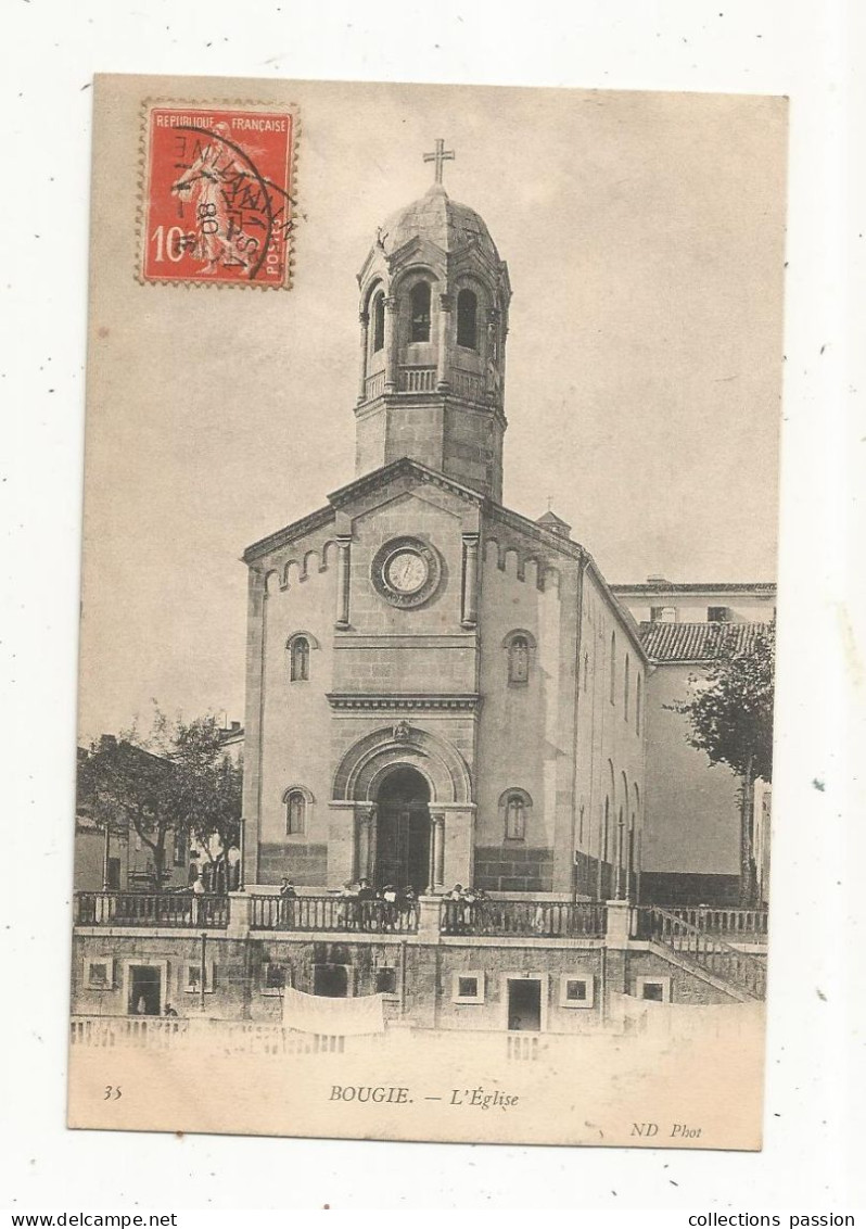 Cp, ALGERIE, BOUGIE, BEJAIA, L'église, écrite - Bejaia (Bougie)