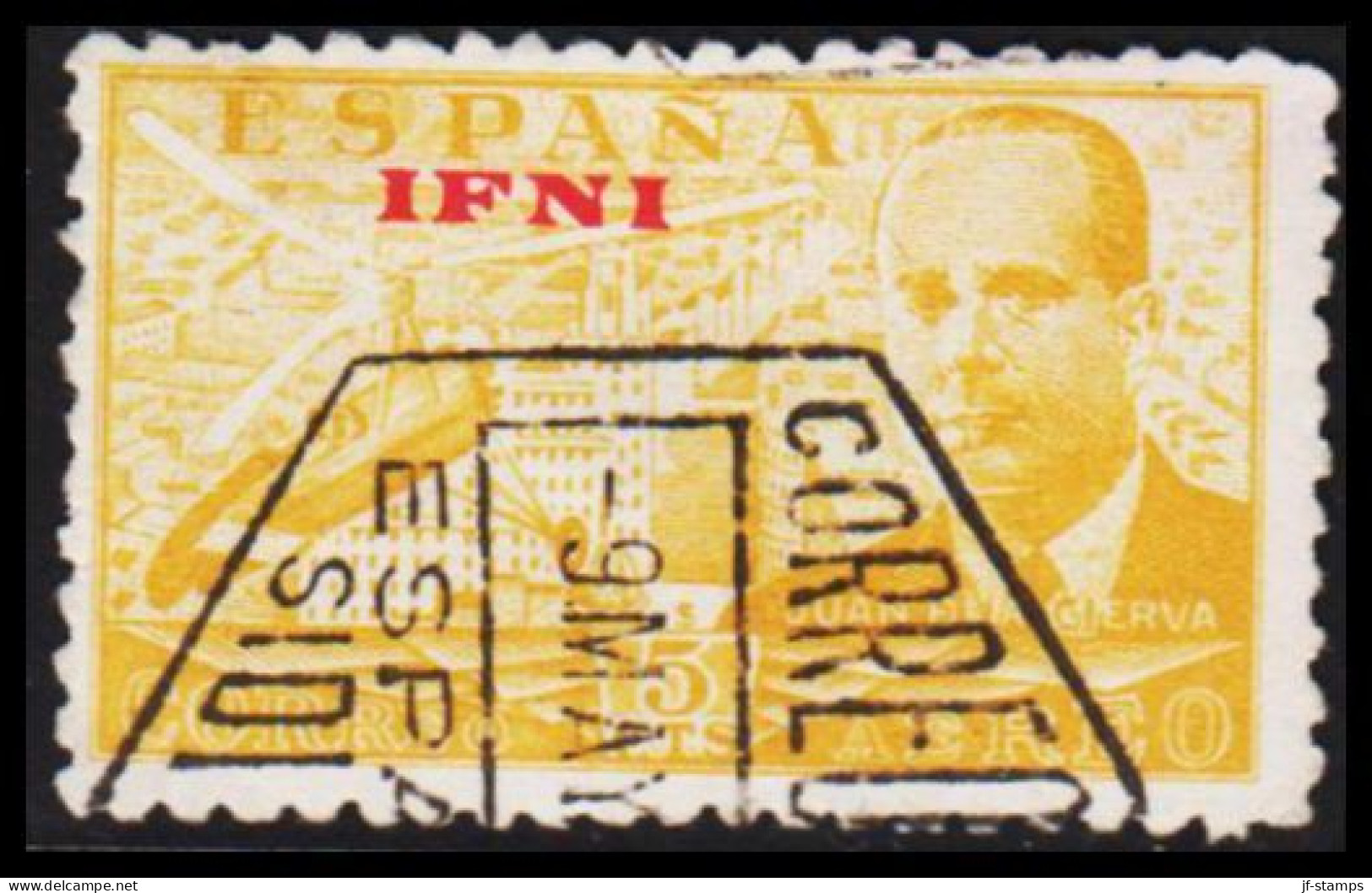 1947. IFNI. Juan De La Cierva Y Codorniu  5 CTS. With Red Overprint IFNI. (MICHEL 69) - JF533404 - Ifni