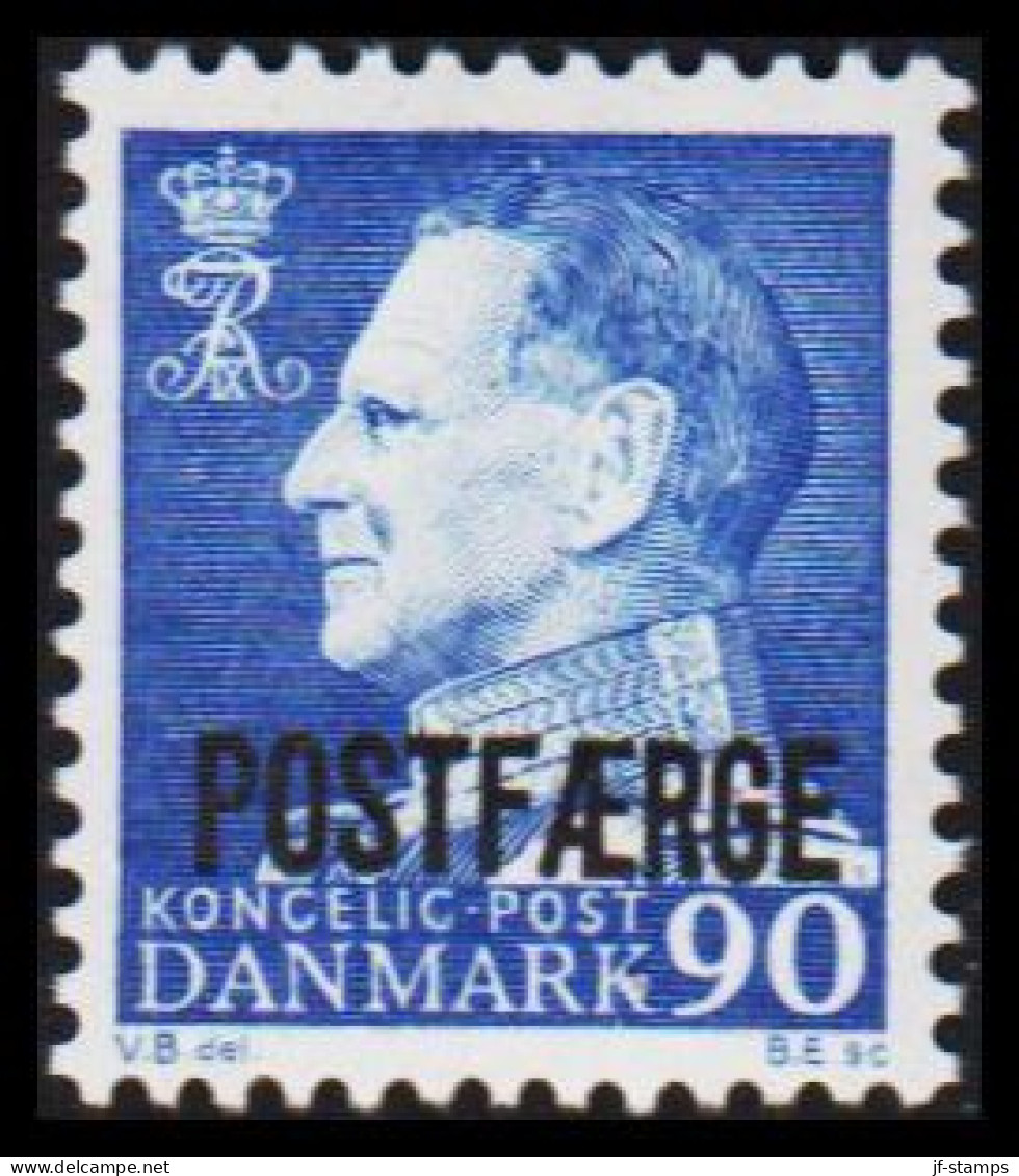 1970. Postfærge. 90 øre Frederik Overprinted POSTFÆRGE. Ever Hinged.  (Michel PF43) - JF533409 - Colis Postaux