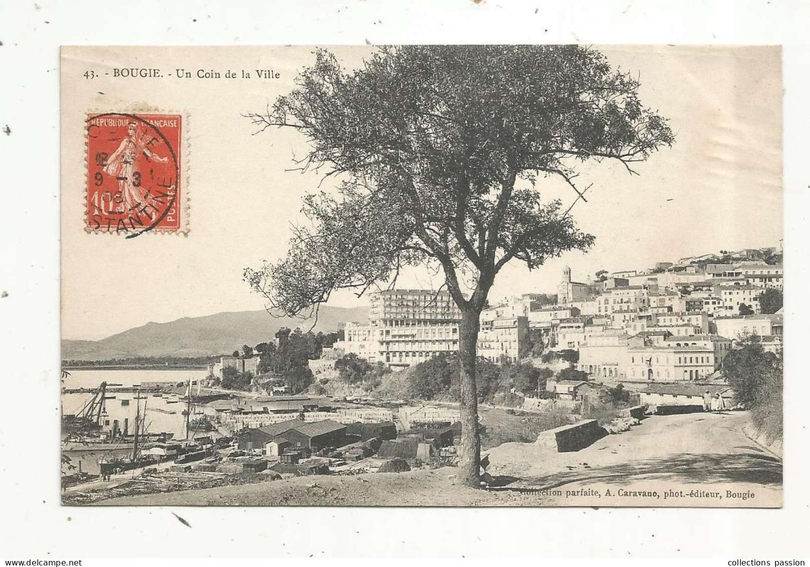 Cp, ALGERIE, BOUGIE, BEJAIA, Un Coin De La Ville , Voyagée 1908 - Bejaia (Bougie)