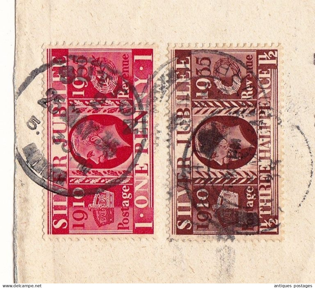 Lettre 1935 Sutton London Surrey Bern Switzerland Hans Trepp Stamp King George V Silver Jubilee - Brieven En Documenten