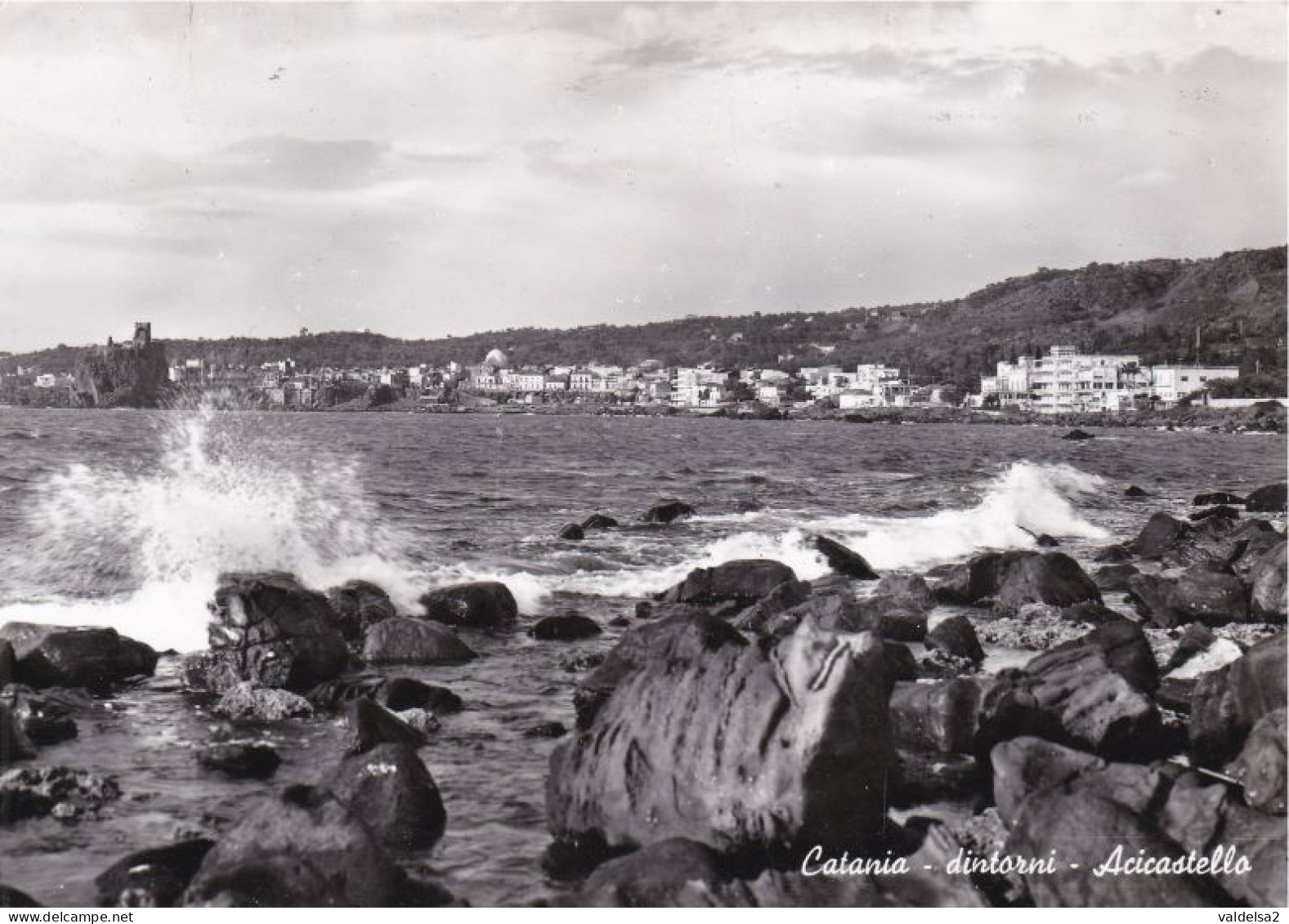 ACI CASTELLO - DINTORNI DI ACIREALE E CATANIA - PANORAMA DALLA SCOGLIERA - 1962 - Acireale