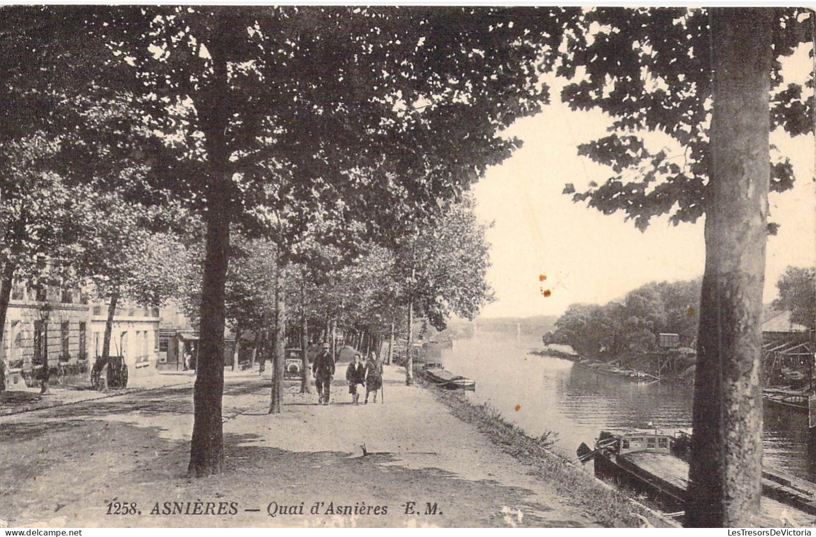 FRANCE - 92 - ASNIERES - Quai D'Asnières - E M - Carte Postale Ancienne - Asnieres Sur Seine