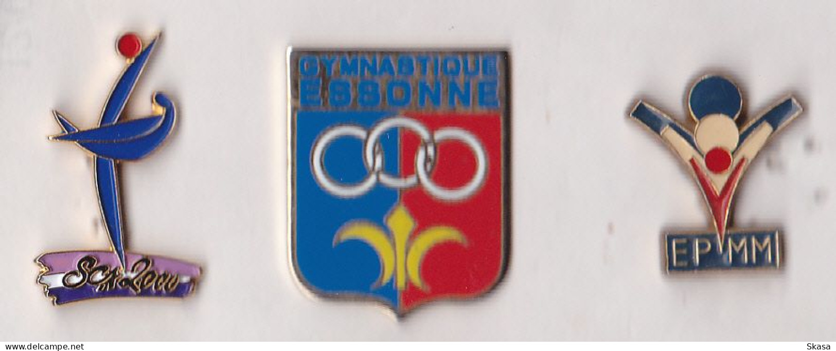 3 Pin's Sport SCA 2000 Evry Gymnastique, Gymnastique Essonne Et EPMM Sport Pour Tous - Gymnastics