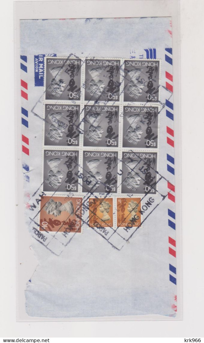 HONG KONG 1995  50 $ X 9 Used On Parcel Piece - Gebruikt