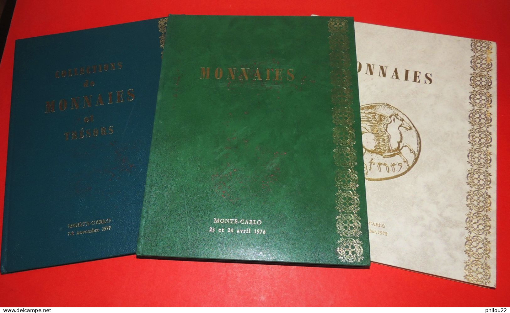 NUMISMATIQUE - MONNAIES ¤¤ 3 Catalogues De Ventes Aux Enchères ¤¤ MONTE-CARLO - Livres & Logiciels