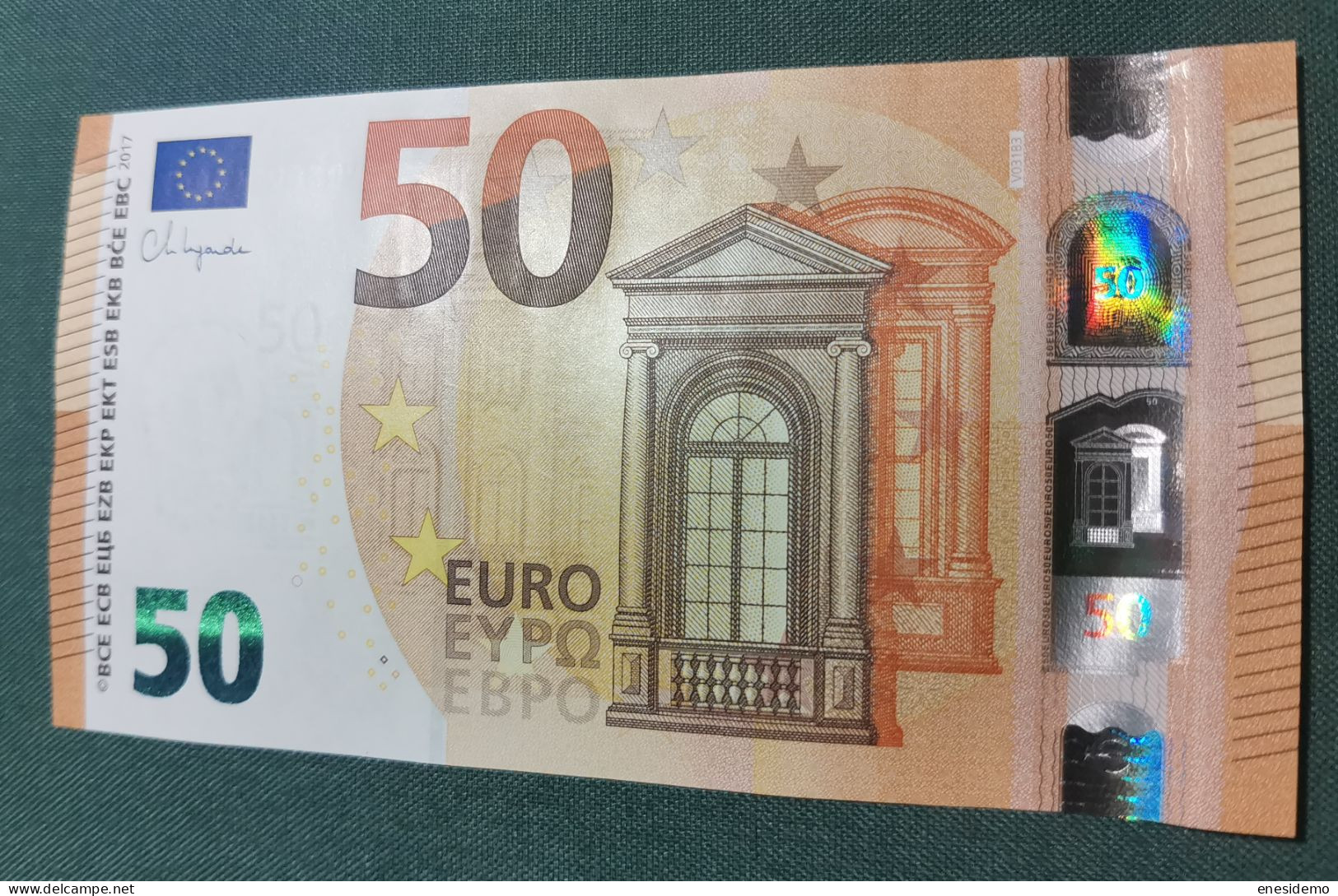 50 EURO SPAIN 2017 LAGARDE V031B3 VD SC FDS UNC. PERFECT - 50 Euro