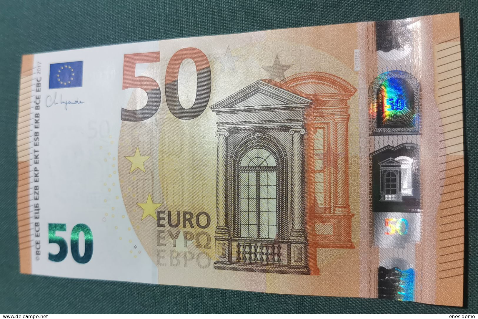 50 EURO SPAIN 2017 LAGARDE V031B3 VD SC FDS UNC. PERFECT