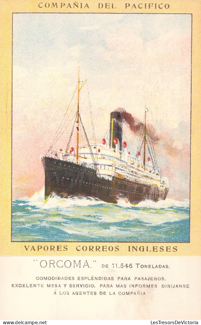 TRANSPORT - ORCOMA - CompaNia Del Pacifio - Carte Postale Ancienne - Passagiersschepen