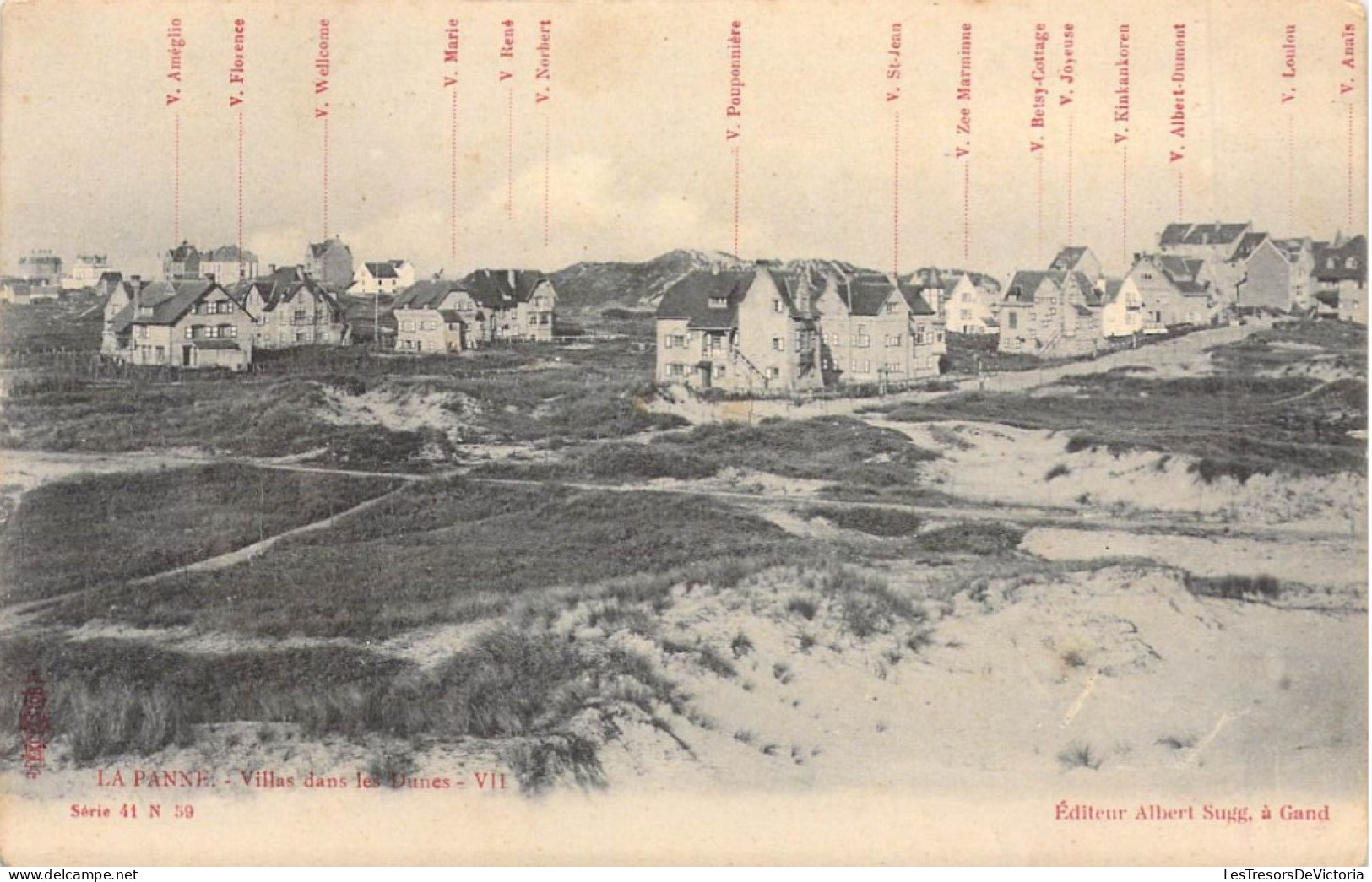 BELGIQUE - LA PANNE - Villas Dans Les Dunes - VII - Editeur Albert Sugg - Carte Postale Ancienne - Autres & Non Classés