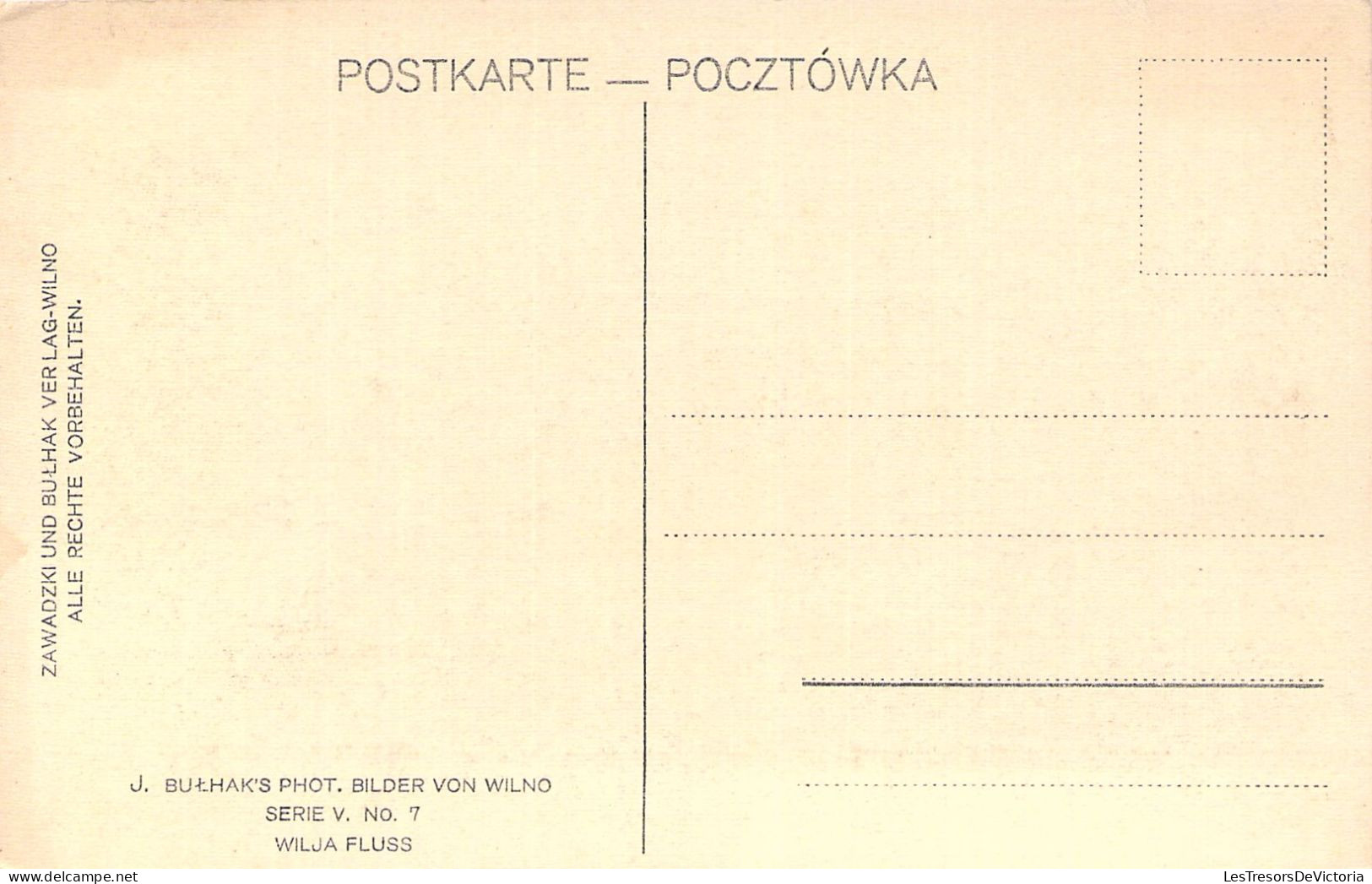 LITUANIE - WILNO - Wilja Ku Kosc S RAFALA - Carte Postale Ancienne - Lituanie