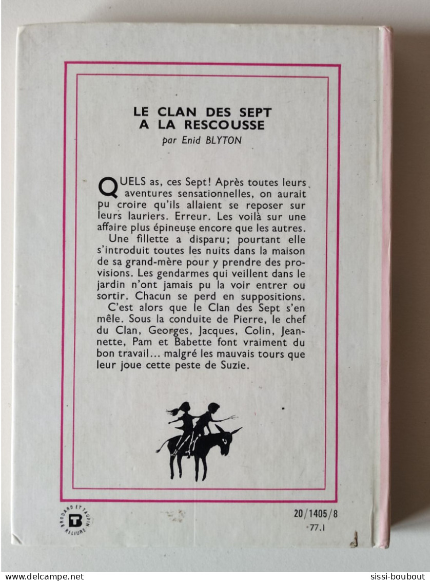 LE CLAN DES SEPTS à La Rescousse - Collection "Bibliothèque Rose" - Par Enid BLYTON - Bibliotheque Rose