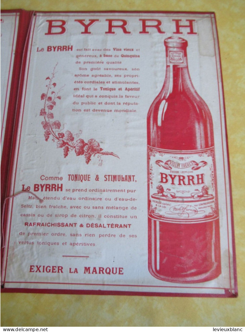 Porte-Menu Carton Publicitaire/ BYRRH/ Vin Généreux Au Quinquina/Maison L VIOLET/THUIR ( P O )/vers 1910-1950    BFPP273 - Cajas