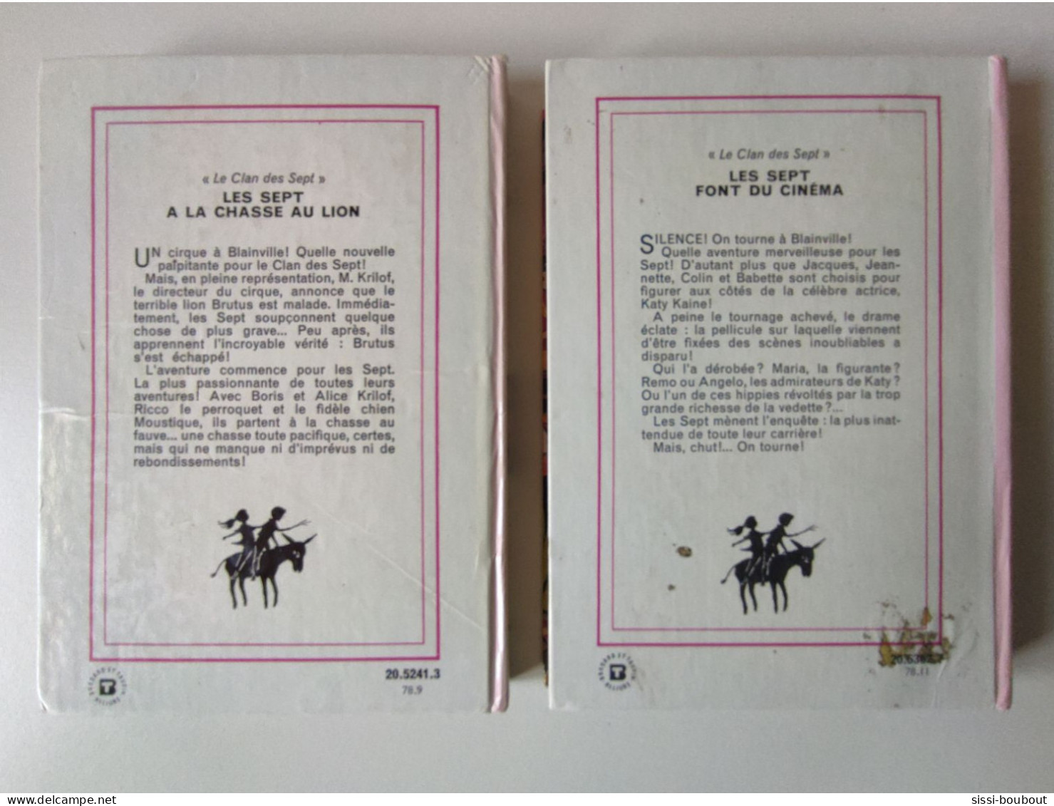 LE CLAN DES SEPTS (2Titres) - Collection "Bibliothèque Rose" - Par Enid BLYTON - Bibliothèque Rose