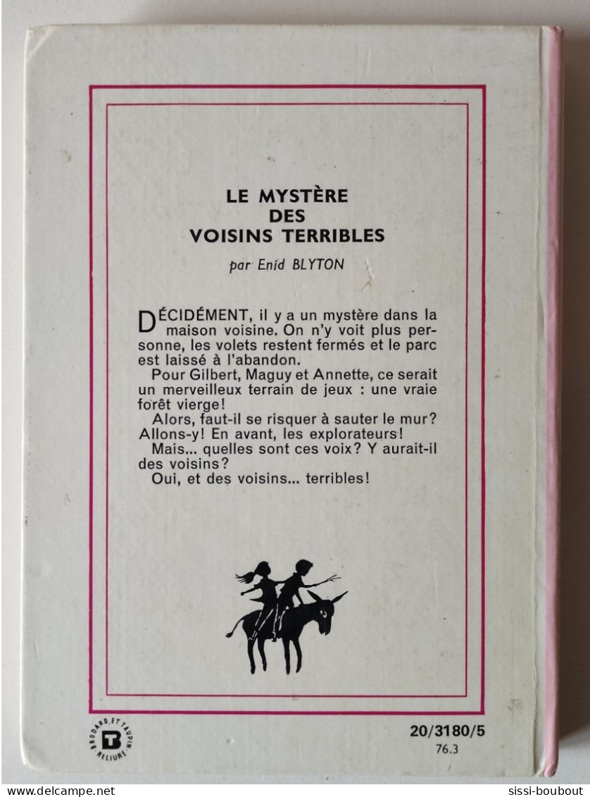 Le Mystère Des Voisins Terribles - Collection "Bibliothèque Rose" - Par Enid BLYTON - Bibliothèque Rose