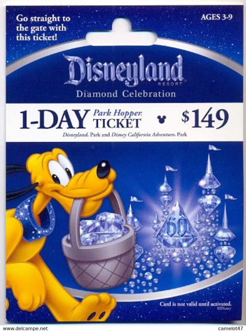 Disneyland California Pass,  No Value, Collectible # 218a - Passeports Disney