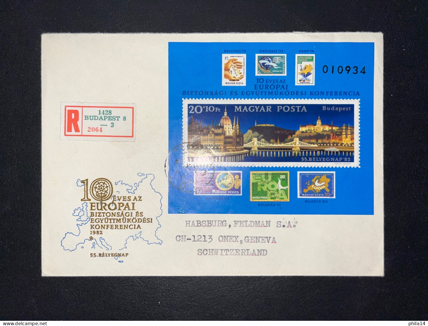 ENVELOPPE HONGRIE MAGYAR POSTA / BIZTONSAGI ES EGYUTTMUKODESI KONFERENCIA 1972 BUDAPEST - Storia Postale