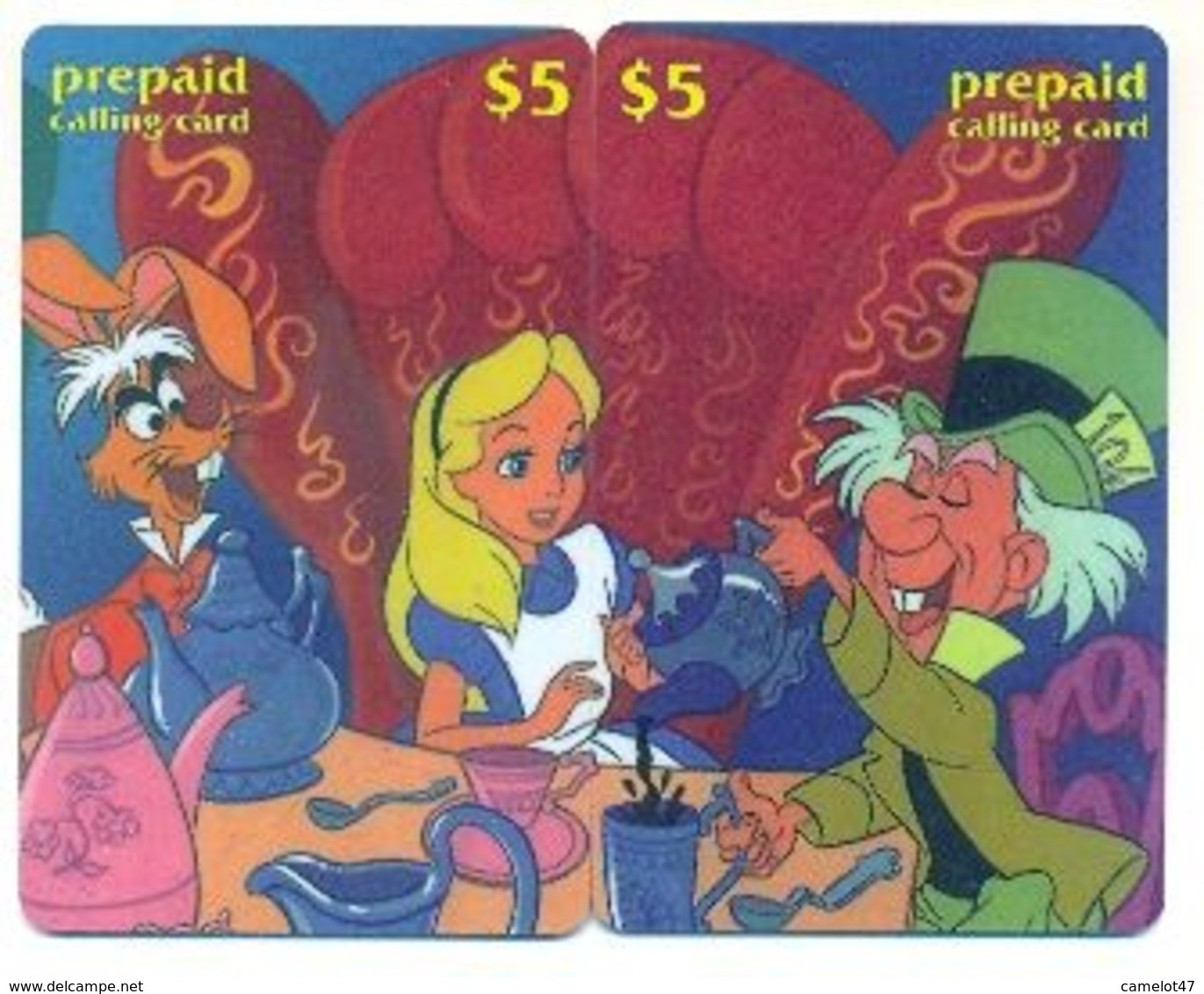 Disney $5 Canada, 2 Prepaid Calling Cards, PROBABLY FAKE, # Fd-6 - Puzzles