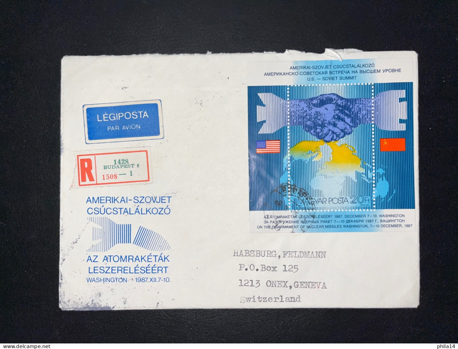 ENVELOPPE HONGRIE MAGYAR POSTA / 1987 BUDAPEST - Cartas & Documentos