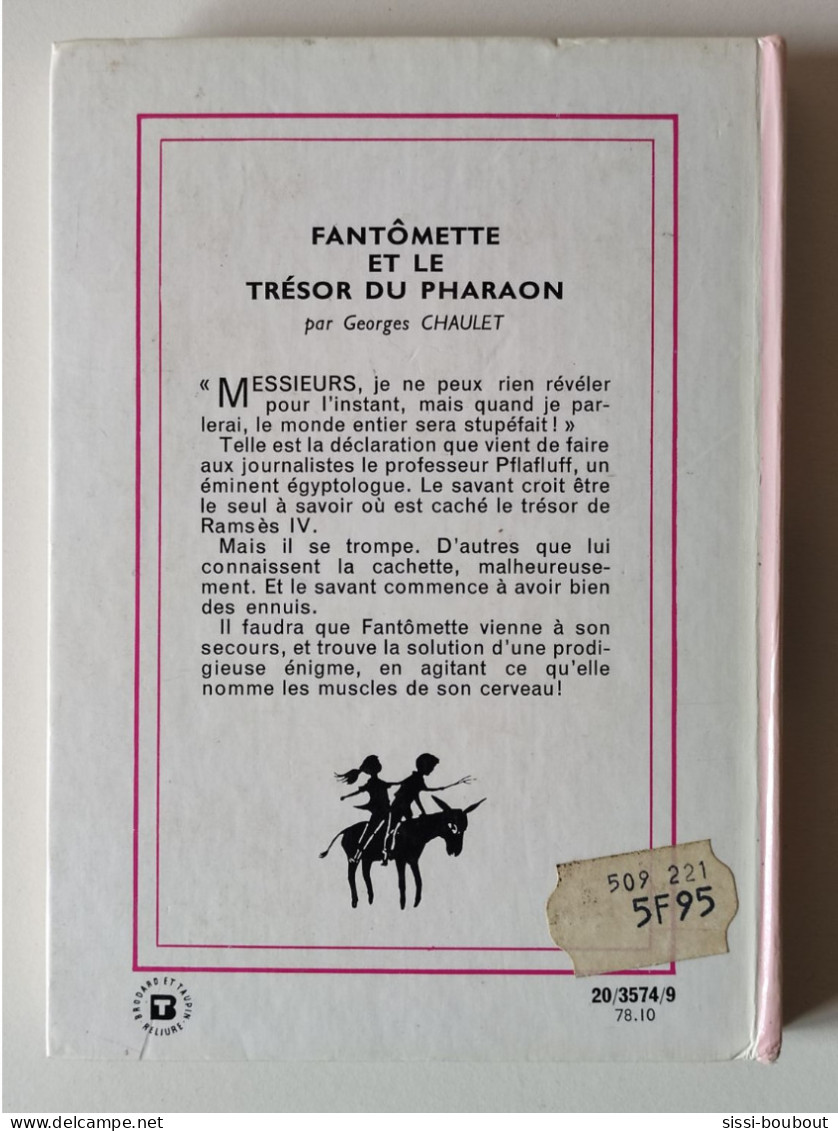 FANTOMETTE Et Le Trésor Du Pharaon - Collection "Bibliothèque Rose" - Par Georges CHAULET - Bibliotheque Rose